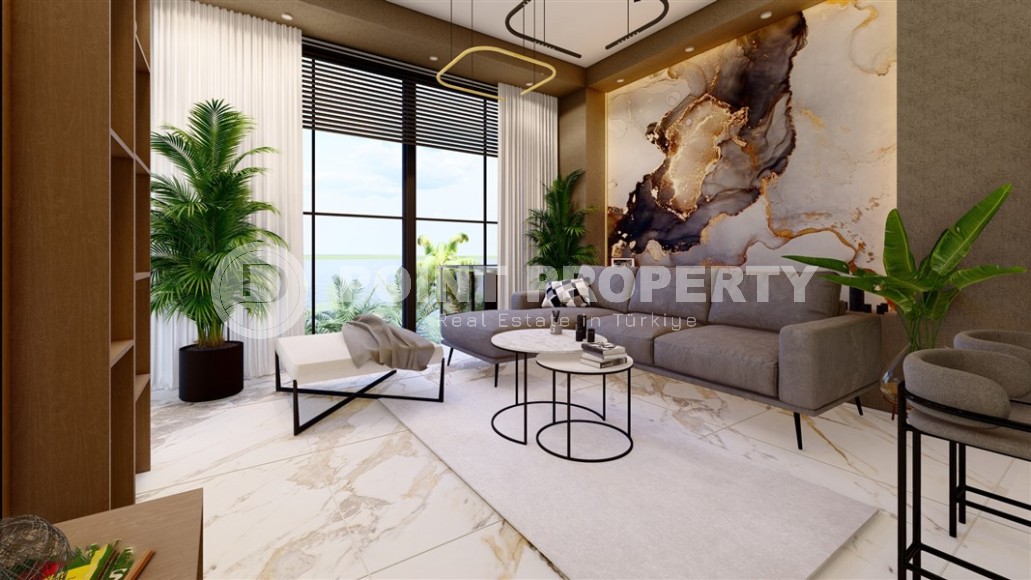 Квартиры с разными планировками в бутик-резиденции на начальном этапе строительства, в спокойном районе Аланьи - Демирташ-id-5962-фото-2