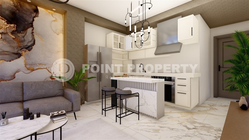 Квартиры с разными планировками в бутик-резиденции на начальном этапе строительства, в спокойном районе Аланьи - Демирташ-id-5962-фото-3