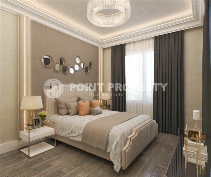 Двухуровневая квартира с чистовой отделкой, на 5-м этаже с мансардой, в строящемся жилом комплексе, в центре Аланьи-id-5964-фото-5