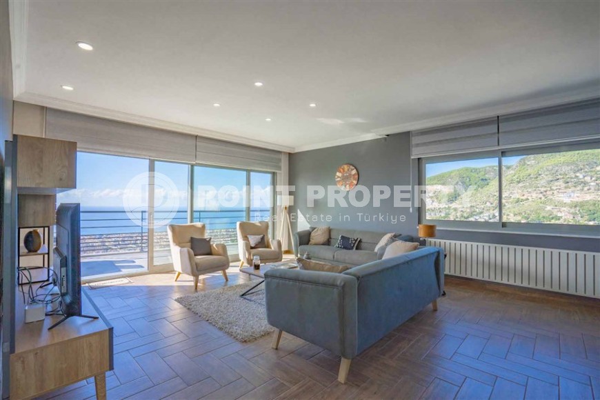 Роскошная трехэтажная вилла 14+2, с видом на море и крепость Аланьи, в престижном районе города - Бекташ-id-5979-фото-6