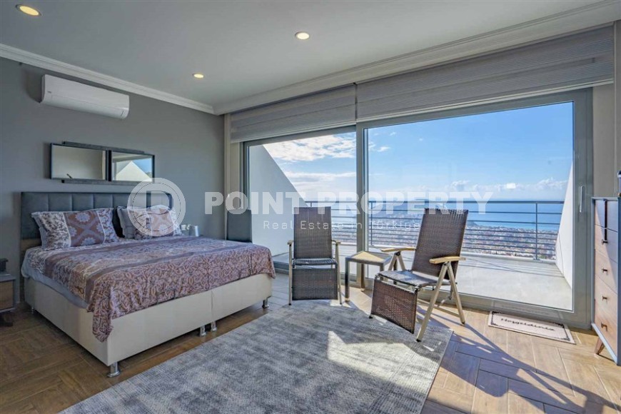 Роскошная трехэтажная вилла 14+2, с видом на море и крепость Аланьи, в престижном районе города - Бекташ-id-5979-фото-10