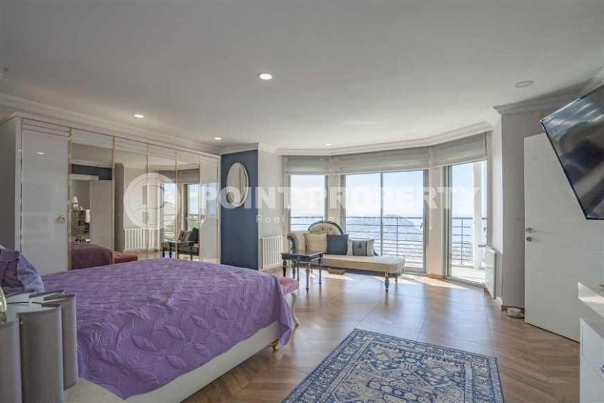 Роскошная трехэтажная вилла 14+2, с видом на море и крепость Аланьи, в престижном районе города - Бекташ-id-5979-фото-11