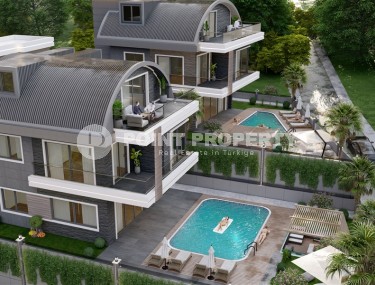Two luxury villas with a private pool and garden, in a prestigious area of Alanya - Kargicak-id-6001-photo-1