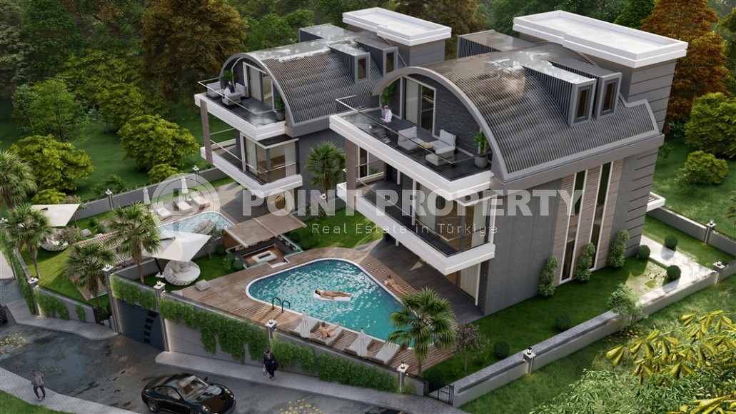 Two luxury villas with a private pool and garden, in a prestigious area of Alanya - Kargicak-id-6001-photo-9