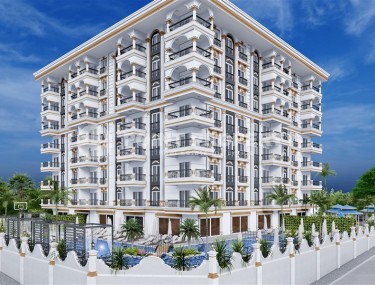 Apartments of different layouts in a 7-storey residential complex under construction in the Avsallar area-id-6007-photo-1