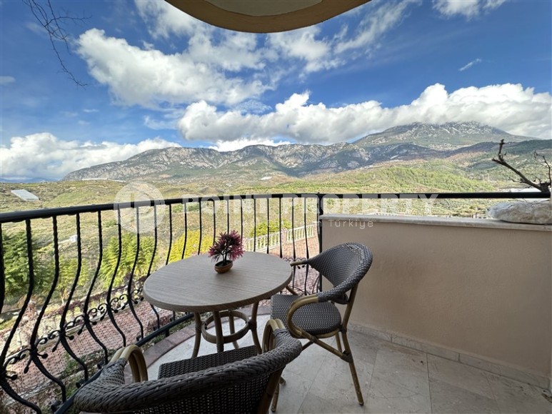 Просторная двухуровневая квартира с видом на море и горы, в престижном, живописном районе Аланьи - Каргыджак-id-6052-фото-15