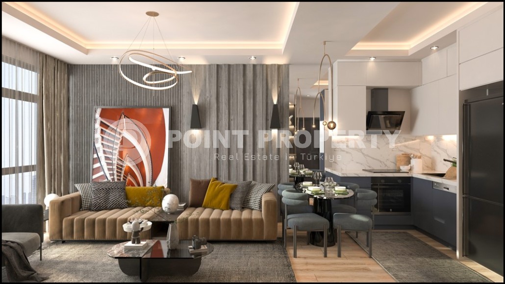 Compact apartments with fine finishing, in a residential complex at the initial stage of construction, in the resort area of Mersin - Tomyuk-id-6069-photo-2