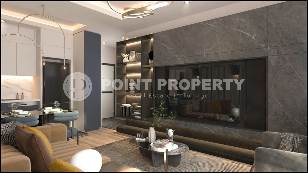 Compact apartments with fine finishing, in a residential complex at the initial stage of construction, in the resort area of Mersin - Tomyuk-id-6069-photo-3