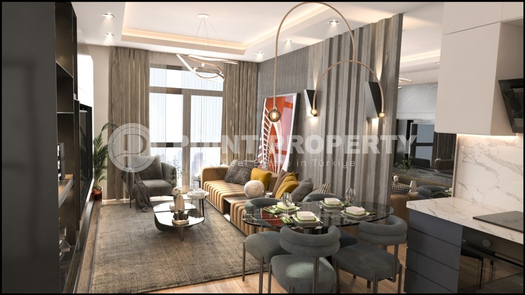 Compact apartments with fine finishing, in a residential complex at the initial stage of construction, in the resort area of Mersin - Tomyuk-id-6069-photo-4