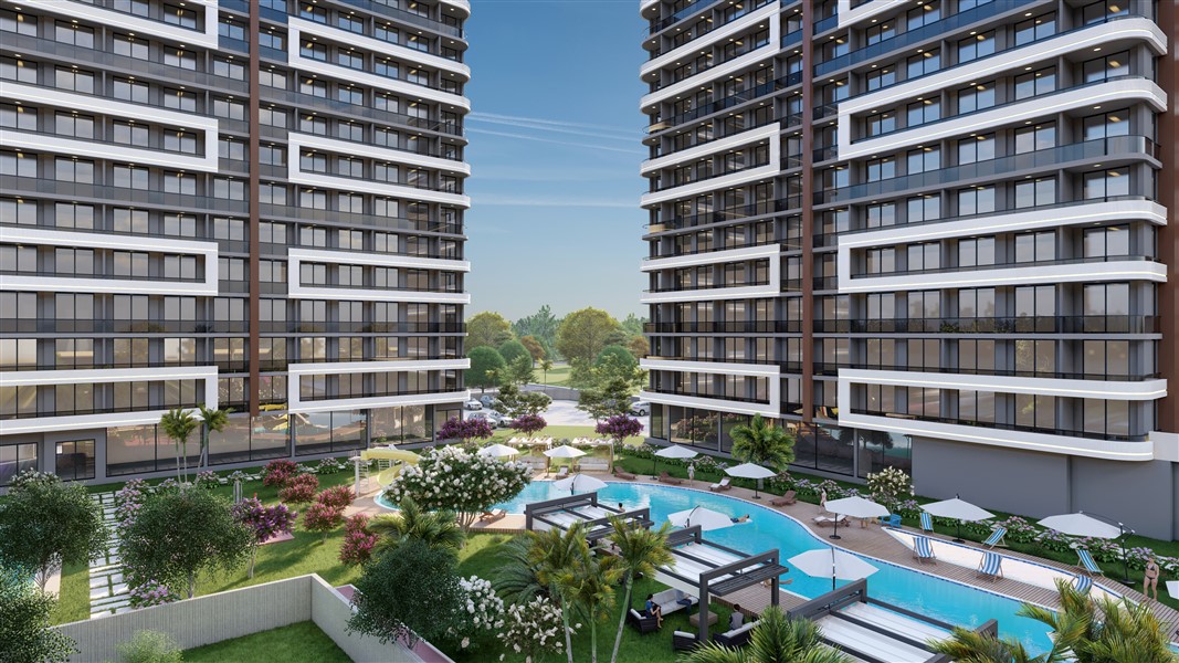 Compact apartments with fine finishing, in a residential complex at the initial stage of construction, in the resort area of Mersin - Tomyuk-id-6069-photo-11