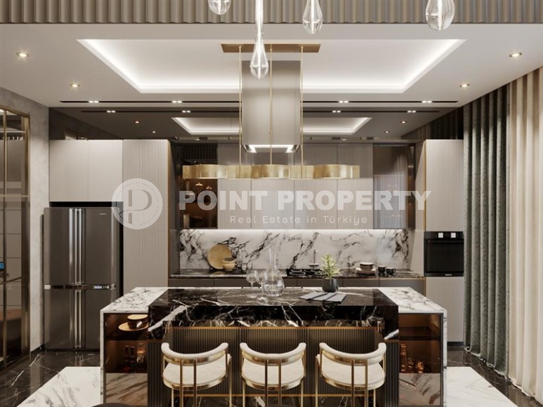 Luxurious two-storey villa with a swimming pool and a garden, in a prestigious area of Alanya - Upper Oba-id-6085-photo-4