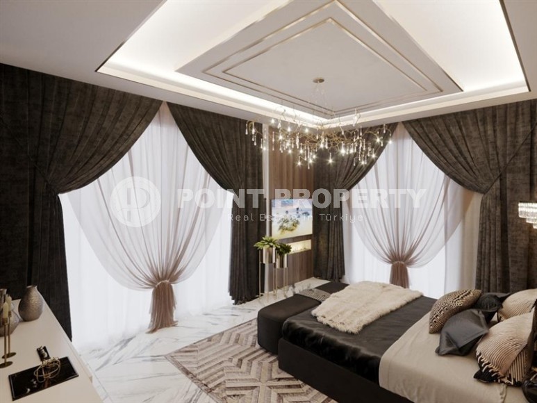 Luxurious two-storey villa with a swimming pool and a garden, in a prestigious area of Alanya - Upper Oba-id-6085-photo-5