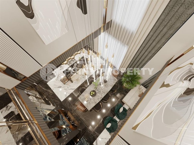 Luxurious two-storey villa with a swimming pool and a garden, in a prestigious area of Alanya - Upper Oba-id-6085-photo-8