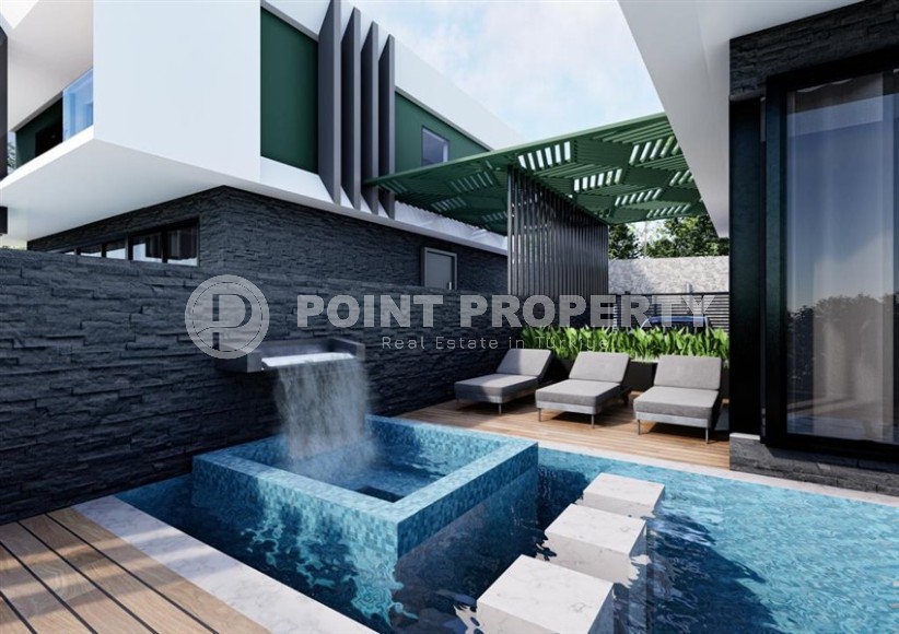 Luxurious two-storey villa with a swimming pool and a garden, in a prestigious area of Alanya - Upper Oba-id-6085-photo-12