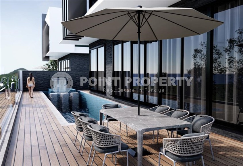 Luxurious two-storey villa with a swimming pool and a garden, in a prestigious area of Alanya - Upper Oba-id-6085-photo-13