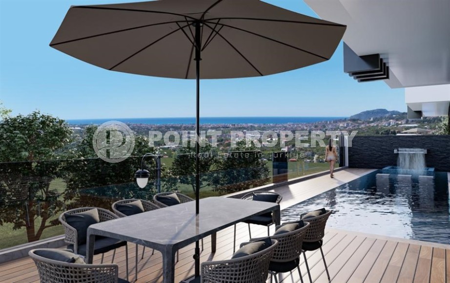 Luxurious two-storey villa with a swimming pool and a garden, in a prestigious area of Alanya - Upper Oba-id-6085-photo-14