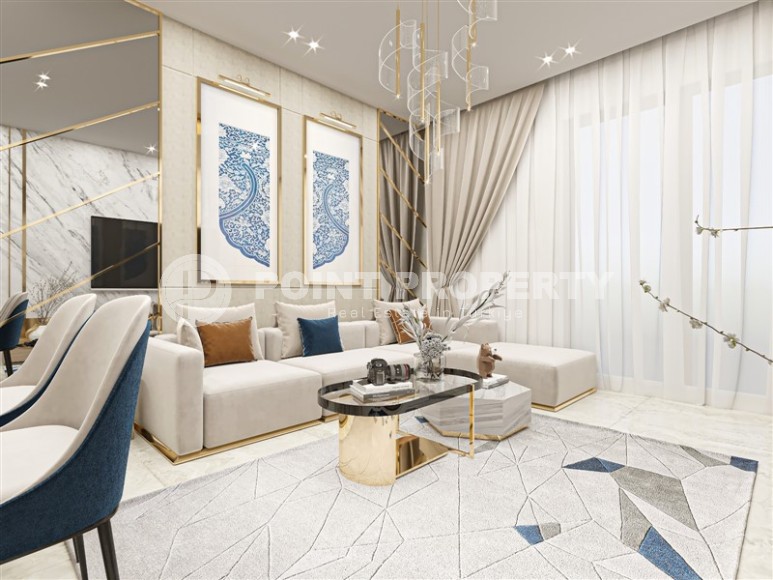 Квартиры и дуплексы в жилом комплексе на этапе строительства, в популярном районе Аланьи - Оба-id-6088-фото-4