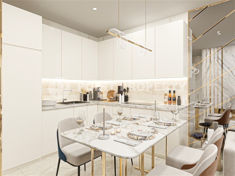 Квартиры и дуплексы в жилом комплексе на этапе строительства, в популярном районе Аланьи - Оба-id-6088-фото-6