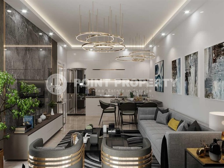 New 1+1 apartment, with a total area of 65 m2, 400 meters from the sea, in a quiet area of Alanya - Tosmur-id-6103-photo-2