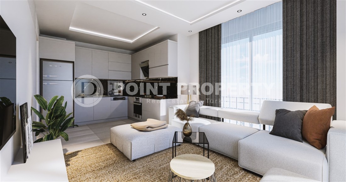 Апартаменты разных планировок в жилом комплексе на завершающем этапе строительства, в зеленом, живописном районе Аланьи - Газипаша-id-6118-фото-3