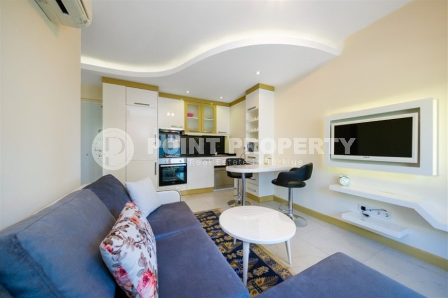 Компактная квартира 1+1, на площади 40 м2, в 700 метрах от моря, в центре Аланьи-id-6119-фото-1