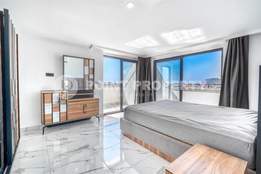 Стильная двухуровневая квартира с панорамным видом на горы, в центре популярного района Аланьи - Оба-id-6130-фото-5