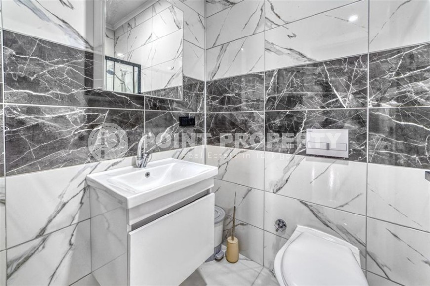 Стильная двухуровневая квартира с панорамным видом на горы, в центре популярного района Аланьи - Оба-id-6130-фото-14