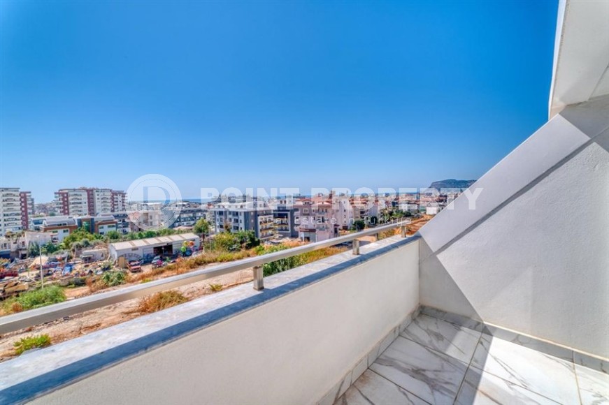 Стильная двухуровневая квартира с панорамным видом на горы, в центре популярного района Аланьи - Оба-id-6130-фото-18