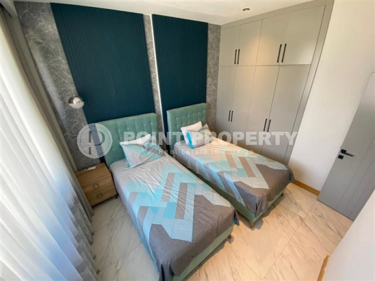 Меблированная трехкомнатная квартира, 122м², на первой береговой линии в районе Алании - Каргыджак.-id-1486-фото-4