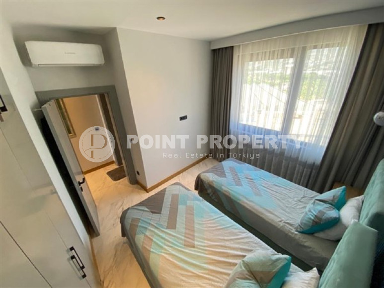 Меблированная трехкомнатная квартира, 122м², на первой береговой линии в районе Алании - Каргыджак.-id-1486-фото-5