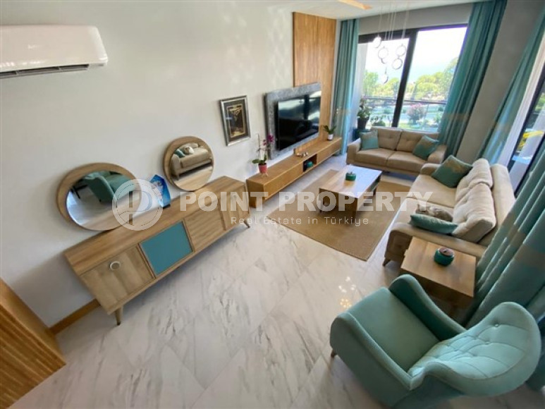 Меблированная трехкомнатная квартира, 122м², на первой береговой линии в районе Алании - Каргыджак.-id-1486-фото-13