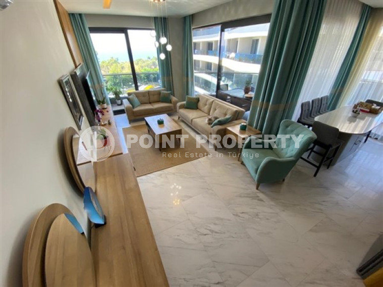 Меблированная трехкомнатная квартира, 122м², на первой береговой линии в районе Алании - Каргыджак.-id-1486-фото-14