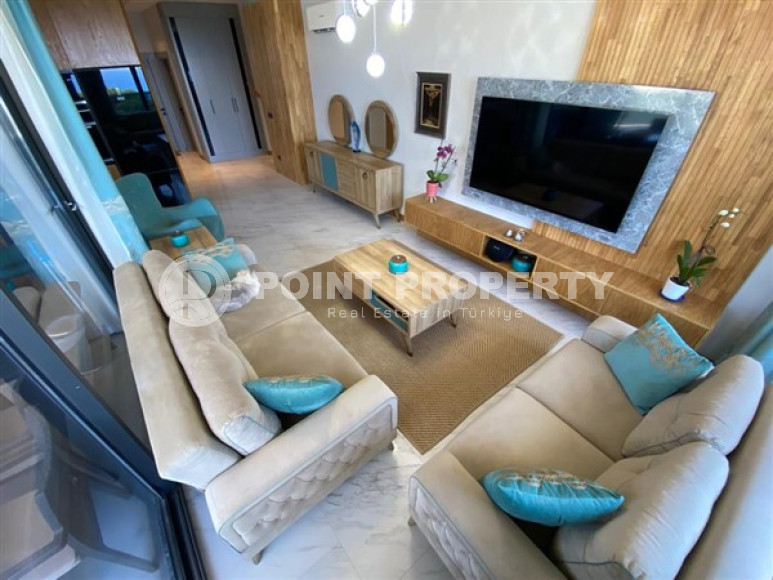 Меблированная трехкомнатная квартира, 122м², на первой береговой линии в районе Алании - Каргыджак.-id-1486-фото-16