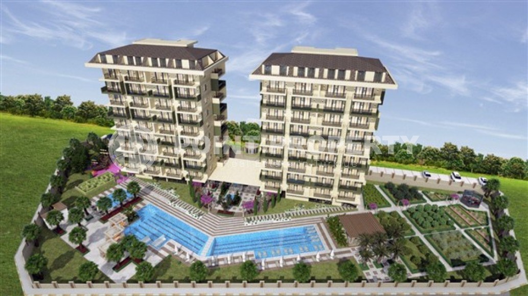 Небольшая квартира в жилом комплексе на этапе строительства, в спокойном, комфортабельном районе Аланьи - Демирташ-id-6165-фото-12