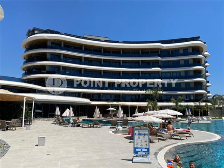 Меблированная трехкомнатная квартира, 122м², на первой береговой линии в районе Алании - Каргыджак.-id-1486-фото-53