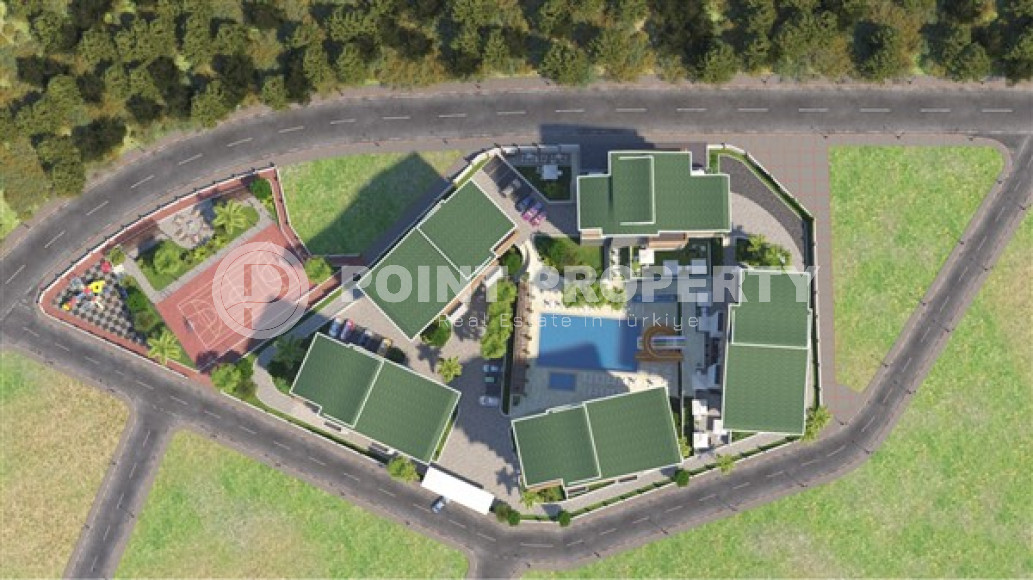 Двухуровневая трехкомнатная квартира, 180м², в новом комплексе в 500м от моря в районе Алании - Каргыджак-id-1487-фото-3