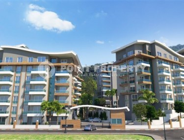 Двухуровневая трехкомнатная квартира, 180м², в новом комплексе в 500м от моря в районе Алании - Каргыджак-id-1487-фото-4