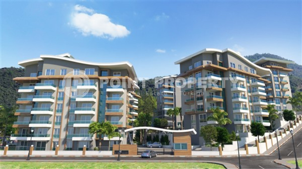 Двухуровневая трехкомнатная квартира, 180м², в новом комплексе в 500м от моря в районе Алании - Каргыджак-id-1487-фото-4