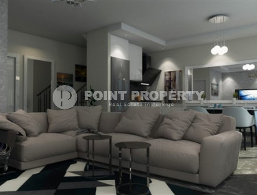 Двухуровневая трехкомнатная квартира, 180м², в новом комплексе в 500м от моря в районе Алании - Каргыджак-id-1487-фото-5