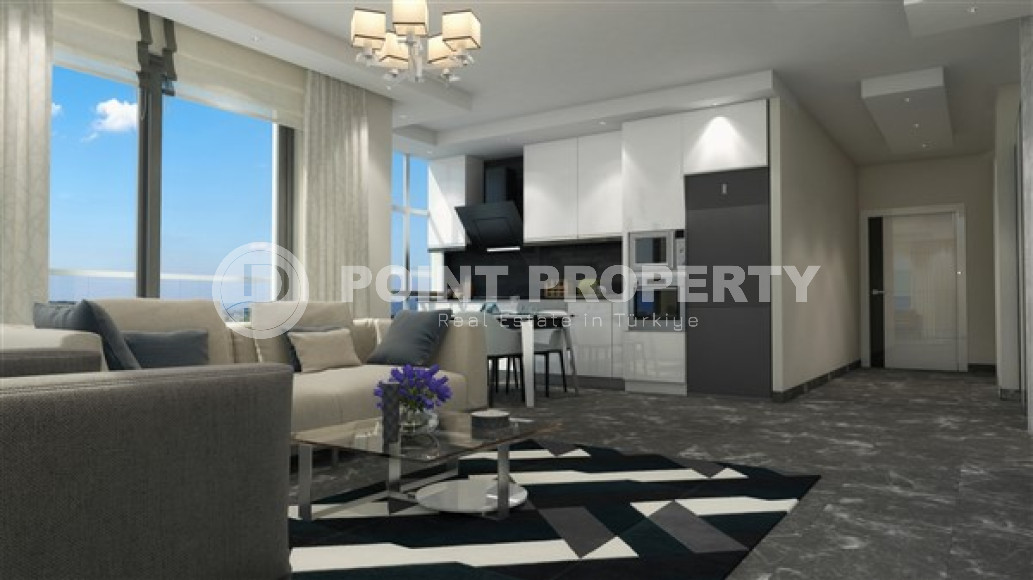 Двухуровневая трехкомнатная квартира, 180м², в новом комплексе в 500м от моря в районе Алании - Каргыджак-id-1487-фото-6