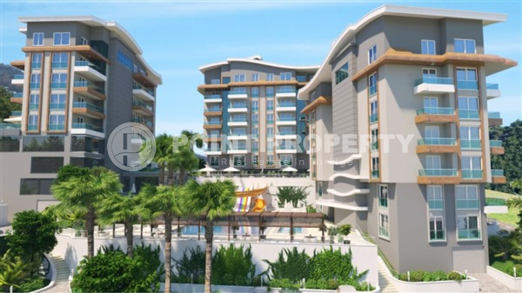 Двухуровневая трехкомнатная квартира, 180м², в новом комплексе в 500м от моря в районе Алании - Каргыджак-id-1487-фото-9