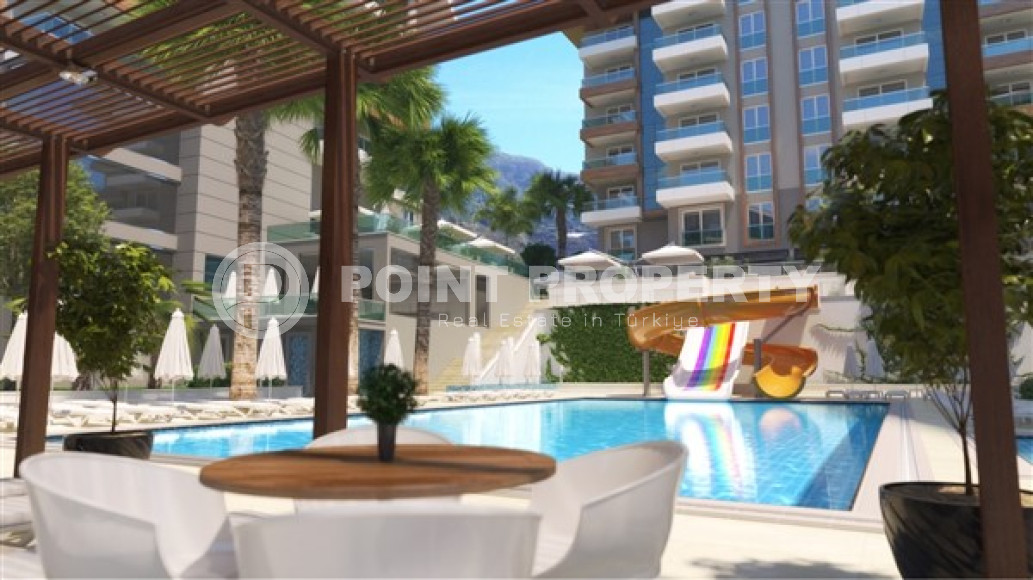 Двухуровневая трехкомнатная квартира, 180м², в новом комплексе в 500м от моря в районе Алании - Каргыджак-id-1487-фото-13