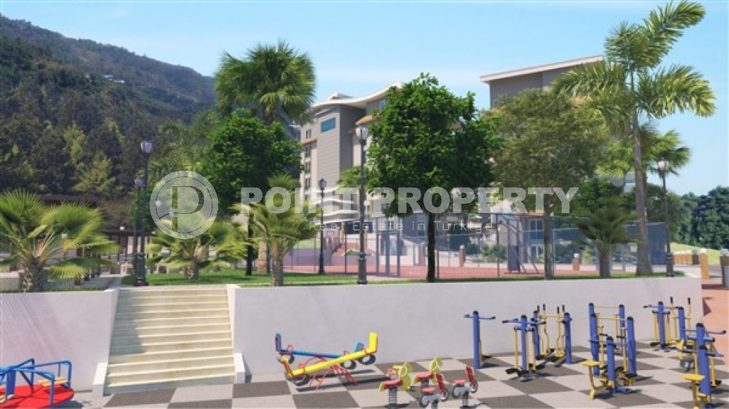 Двухуровневая трехкомнатная квартира, 180м², в новом комплексе в 500м от моря в районе Алании - Каргыджак-id-1487-фото-15