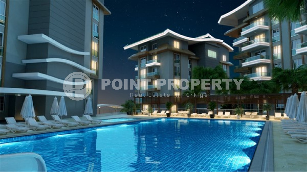 Двухуровневая трехкомнатная квартира, 180м², в новом комплексе в 500м от моря в районе Алании - Каргыджак-id-1487-фото-18