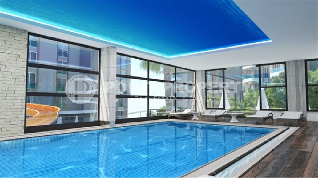 Двухуровневая трехкомнатная квартира, 180м², в новом комплексе в 500м от моря в районе Алании - Каргыджак-id-1487-фото-28