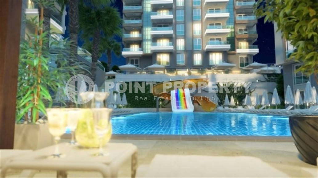 Двухуровневая трехкомнатная квартира, 180м², в новом комплексе в 500м от моря в районе Алании - Каргыджак-id-1487-фото-48