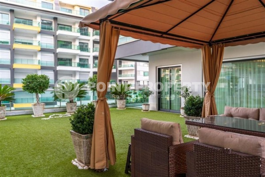 Фешенебельный садовый дуплекс с пятью спальнями, 210м², в элитном комплексе Каргыджака, Алания-id-1489-фото-9