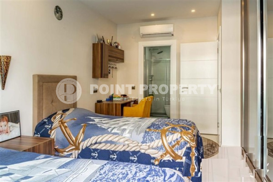 Фешенебельный садовый дуплекс с пятью спальнями, 210м², в элитном комплексе Каргыджака, Алания-id-1489-фото-12