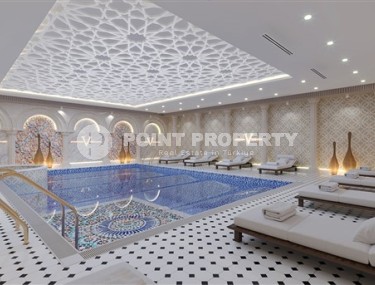 Compact 1+1 apartment in an elite residential complex in a quiet area of Alanya - Upper Oba-id-6240-photo-3