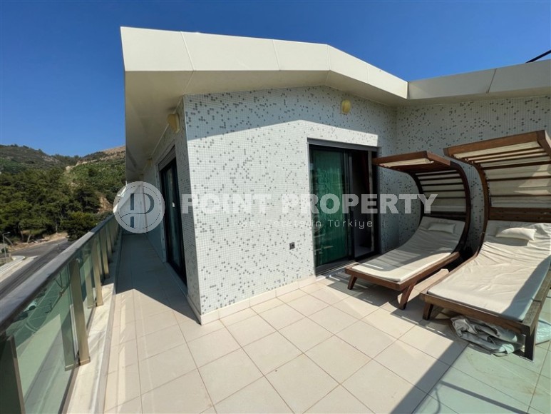 Comfortable two-level apartment, with panoramic sea views, in a prestigious, environmentally friendly area of Alanya - Kargicak-id-6267-photo-11